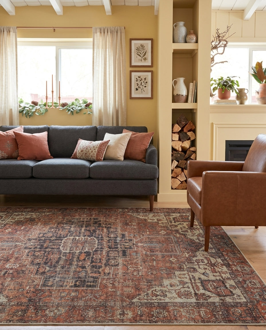 Mara - Rust Multi Rug