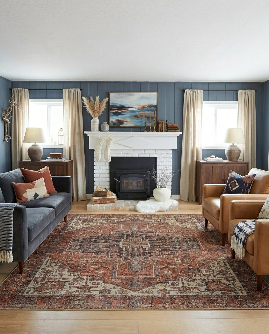 Mara - Rust Multi Rug