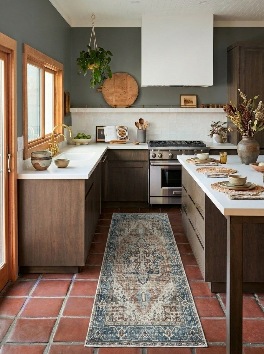 Vera - Terracotta & Teal Rug