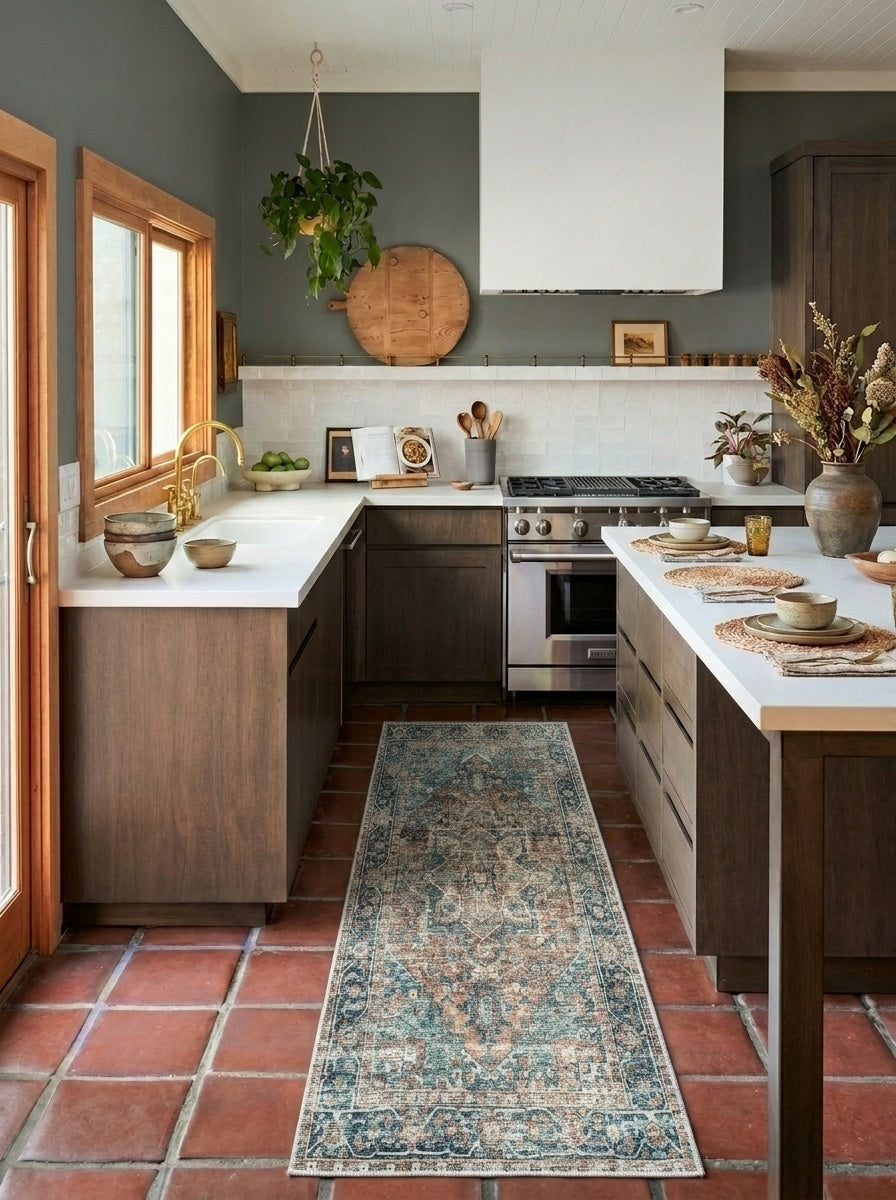 Vera - Teal & Tangerine Rug