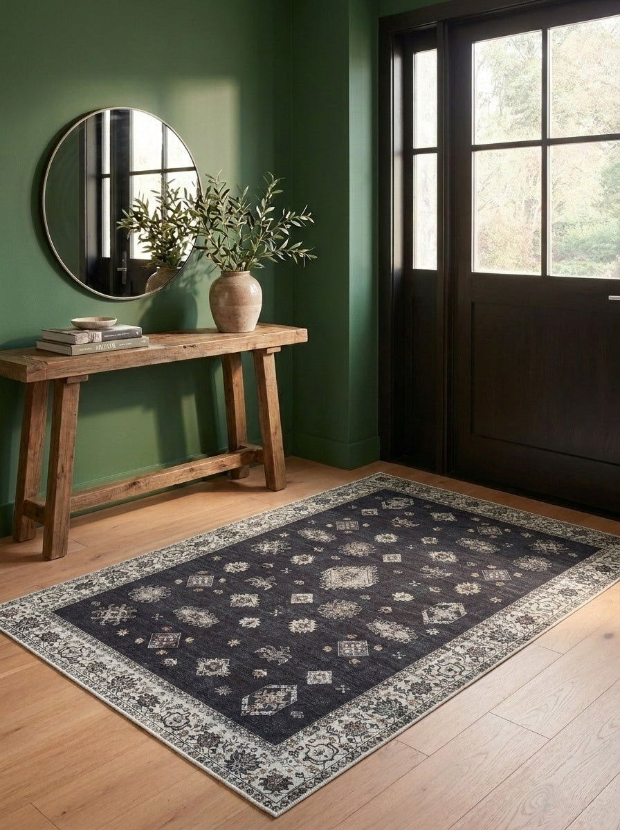 Midnight - Black & Ivory Rug