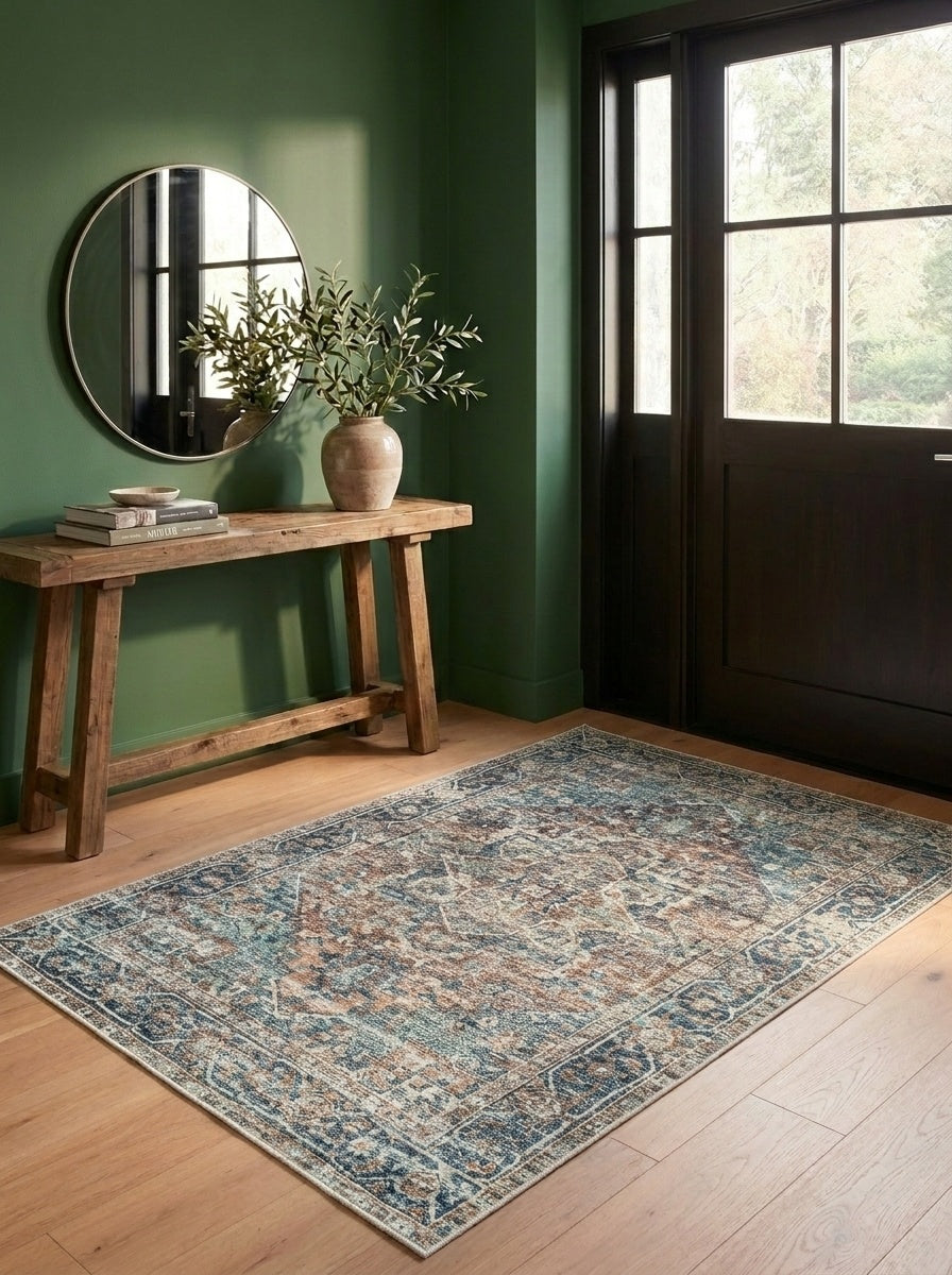 Vera - Teal & Tangerine Rug