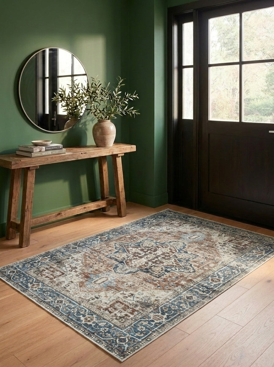 Vera - Terracotta & Teal Rug