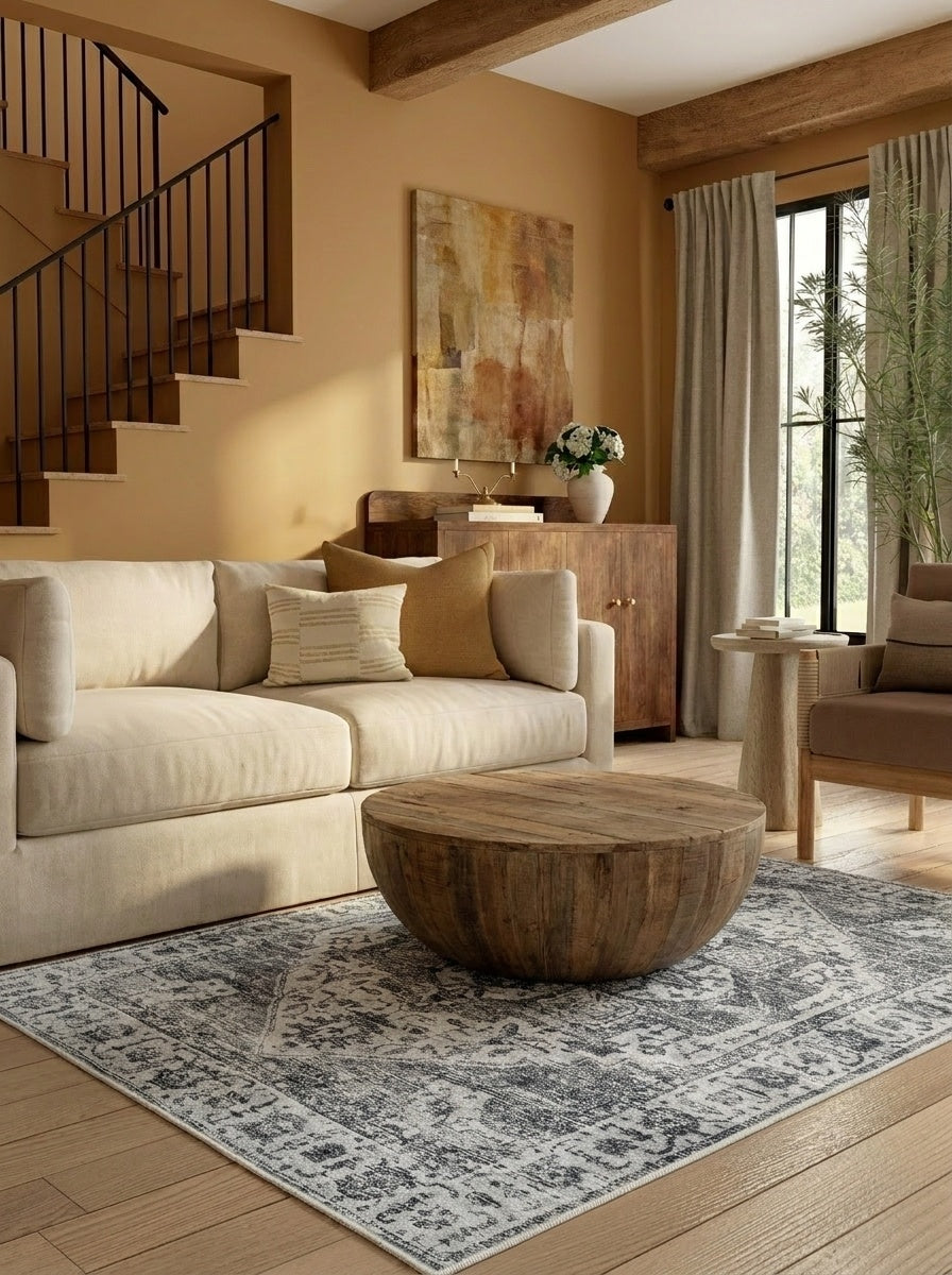 Margot - Charcoal & Ivory Rug
