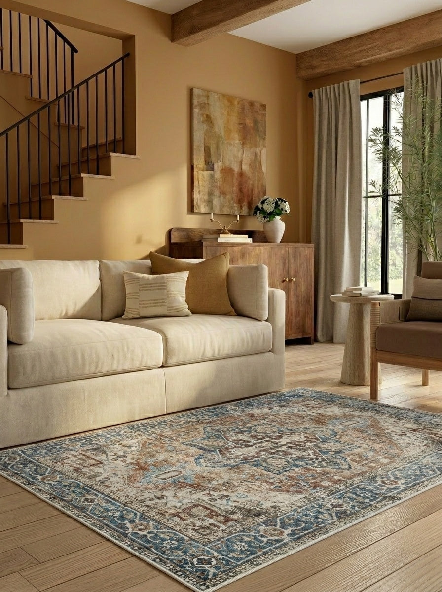 Vera - Terracotta & Teal Rug