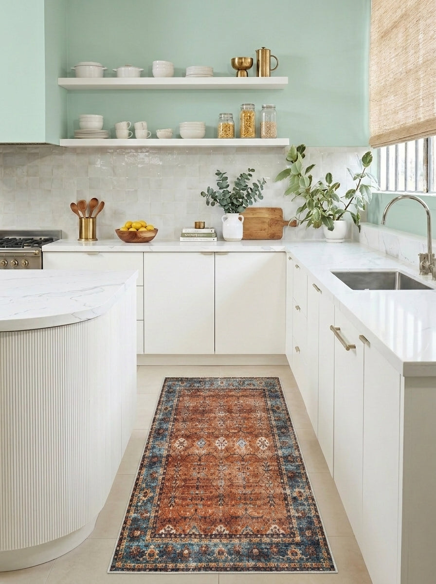 Aurora - Sunset Teal Rug