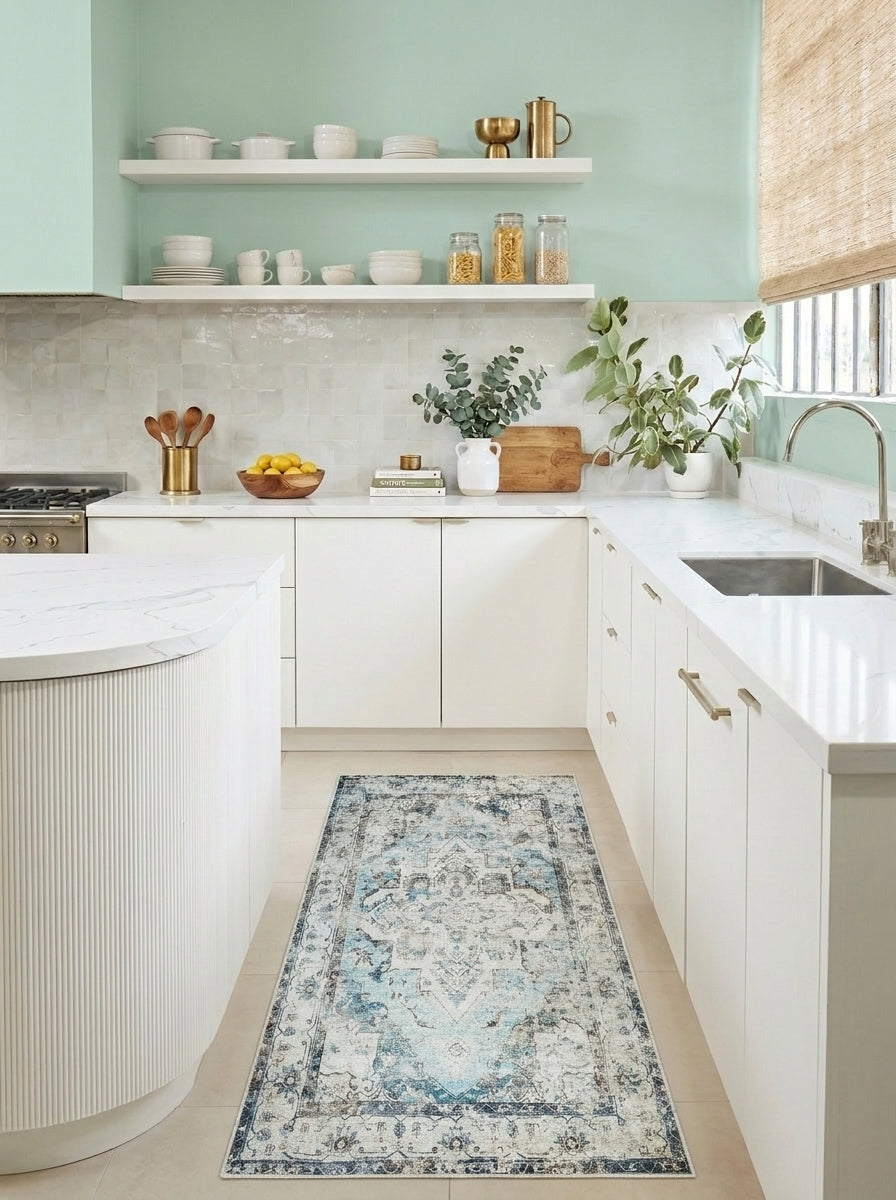 Pearl - Ivory & Soft Blue Rug