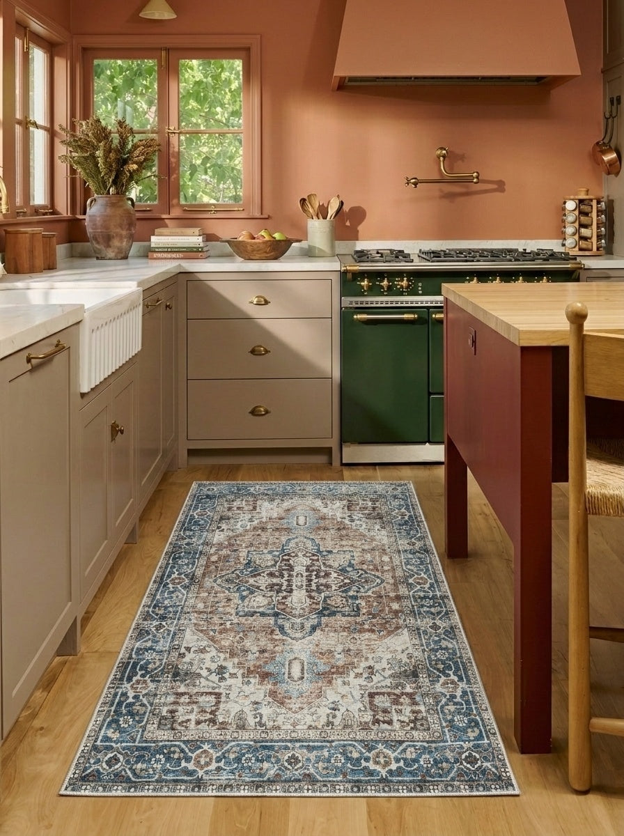 Vera - Terracotta & Teal Rug