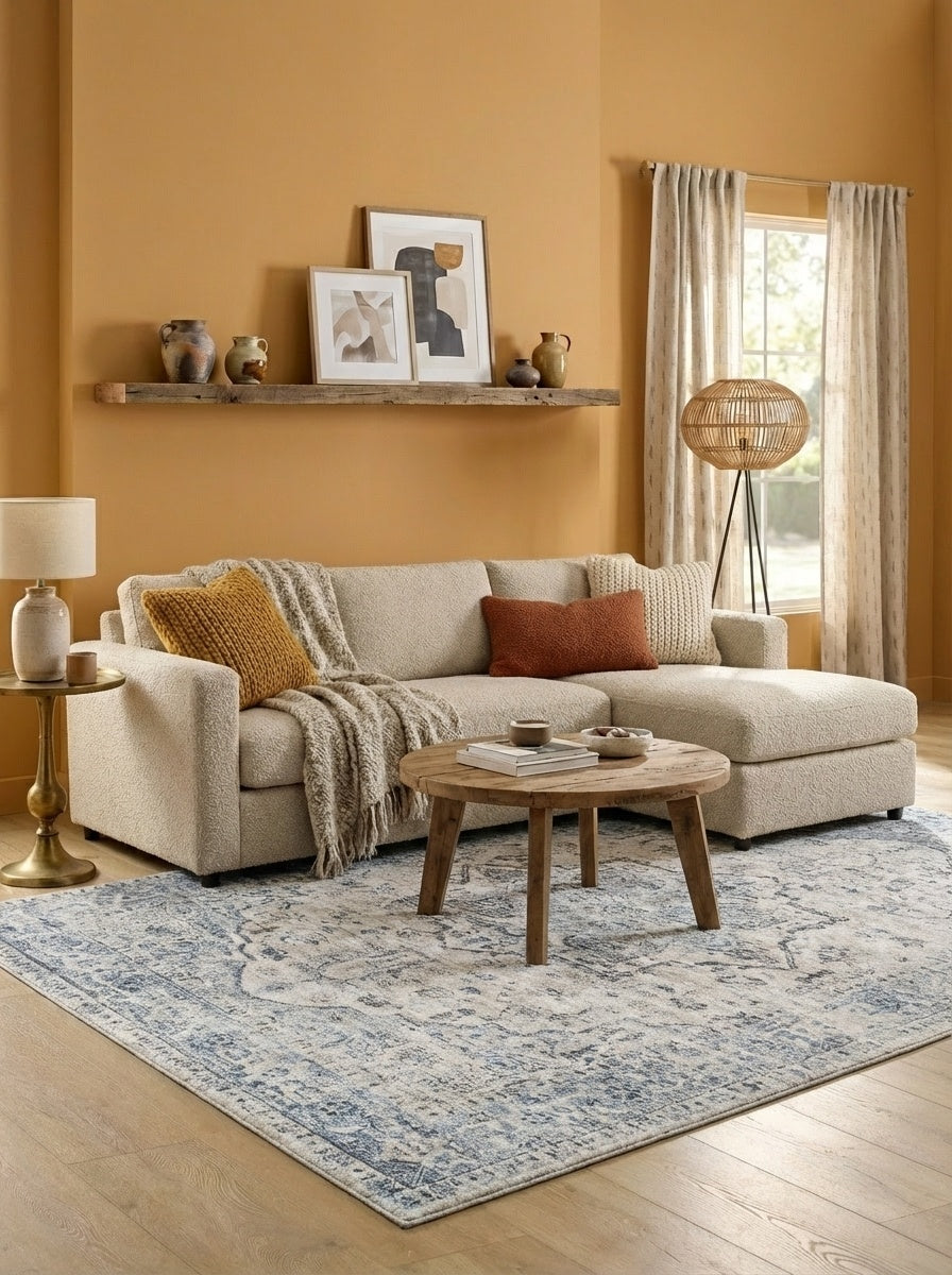 Skye - Soft Blue & Ivory Rug
