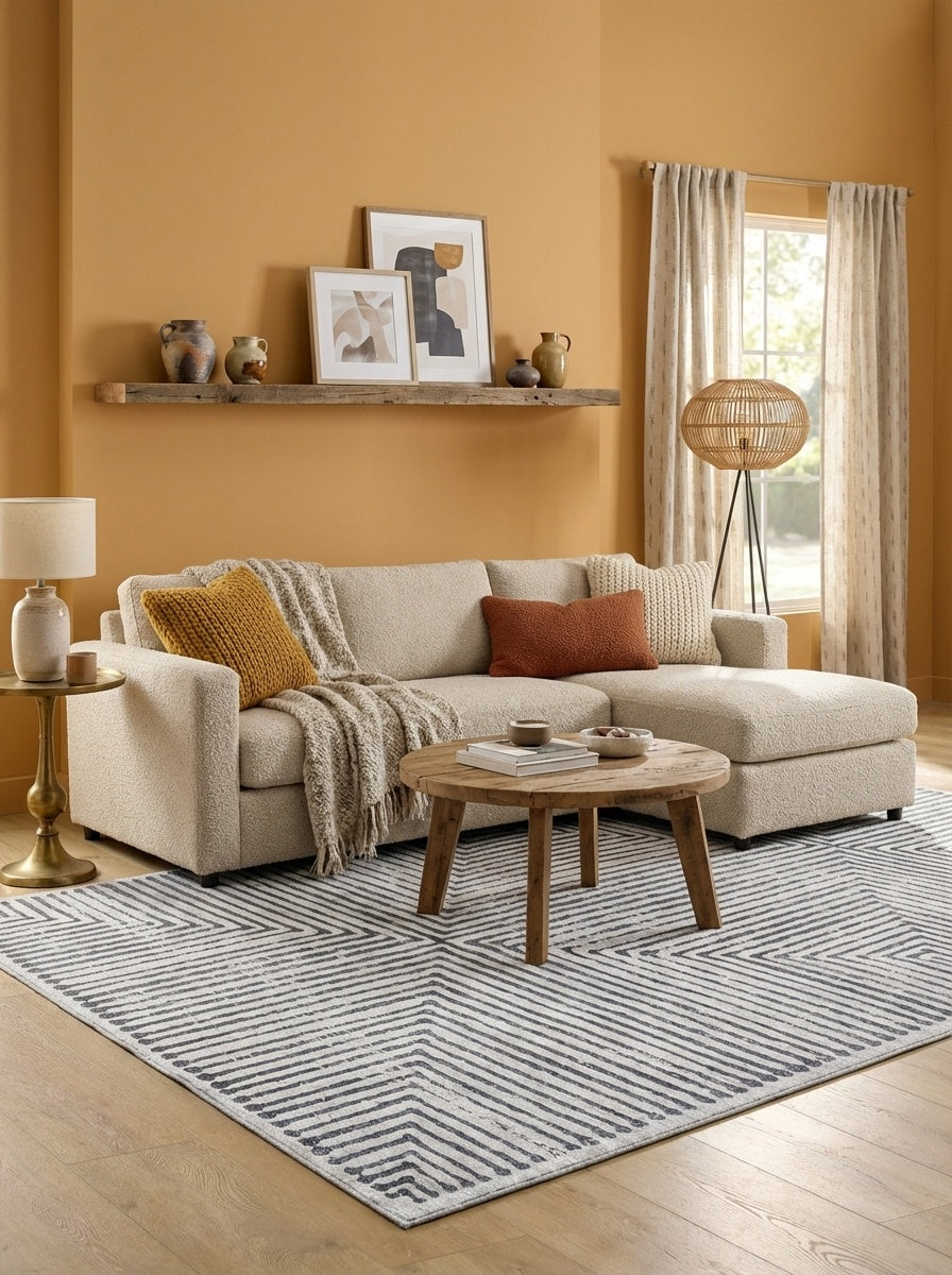 Hampton - Black & Ivory Rug