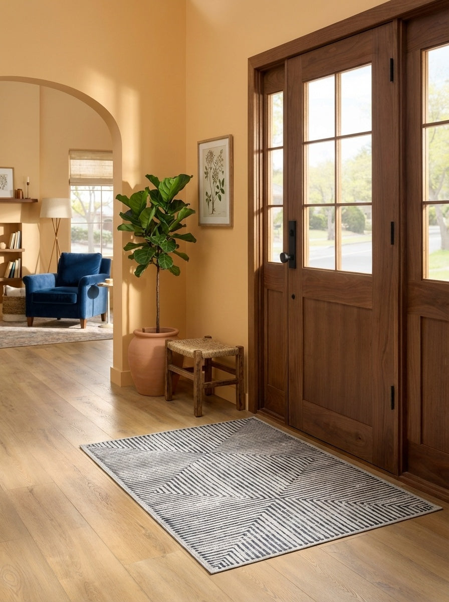 Hampton - Black & Ivory Rug