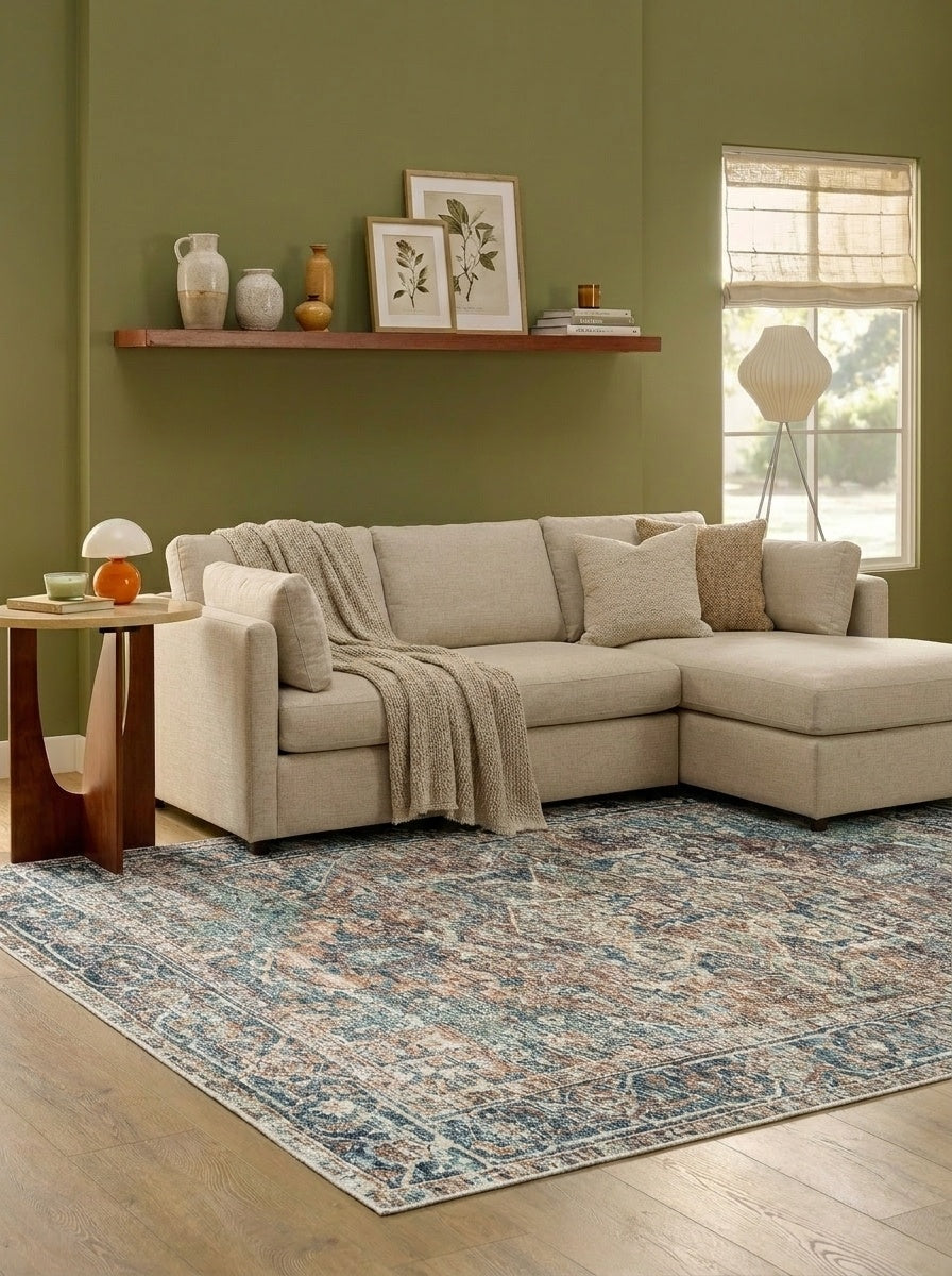 Vera - Teal & Tangerine Rug
