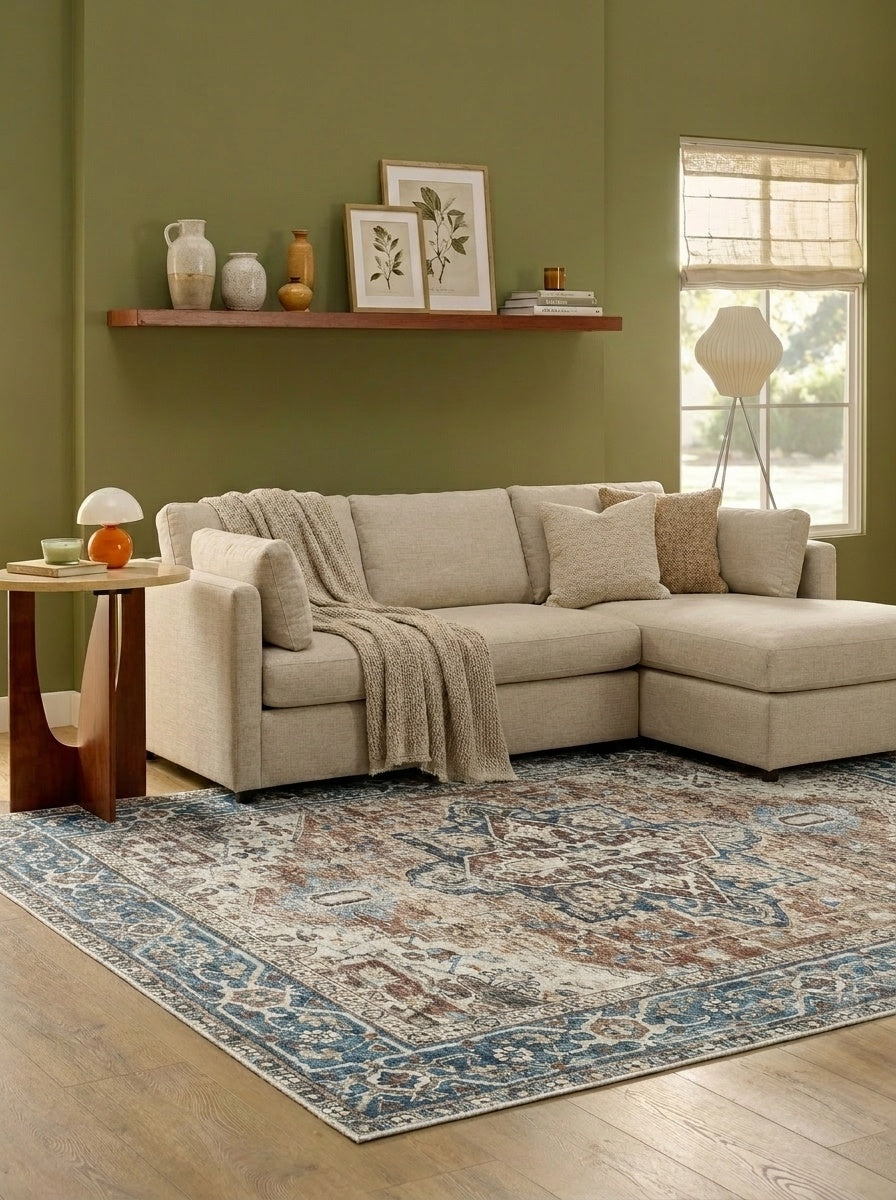 Vera - Terracotta & Teal Rug