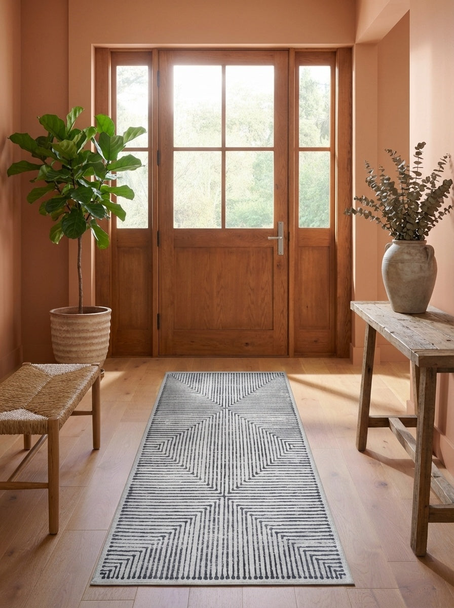 Hampton - Black & Ivory Rug