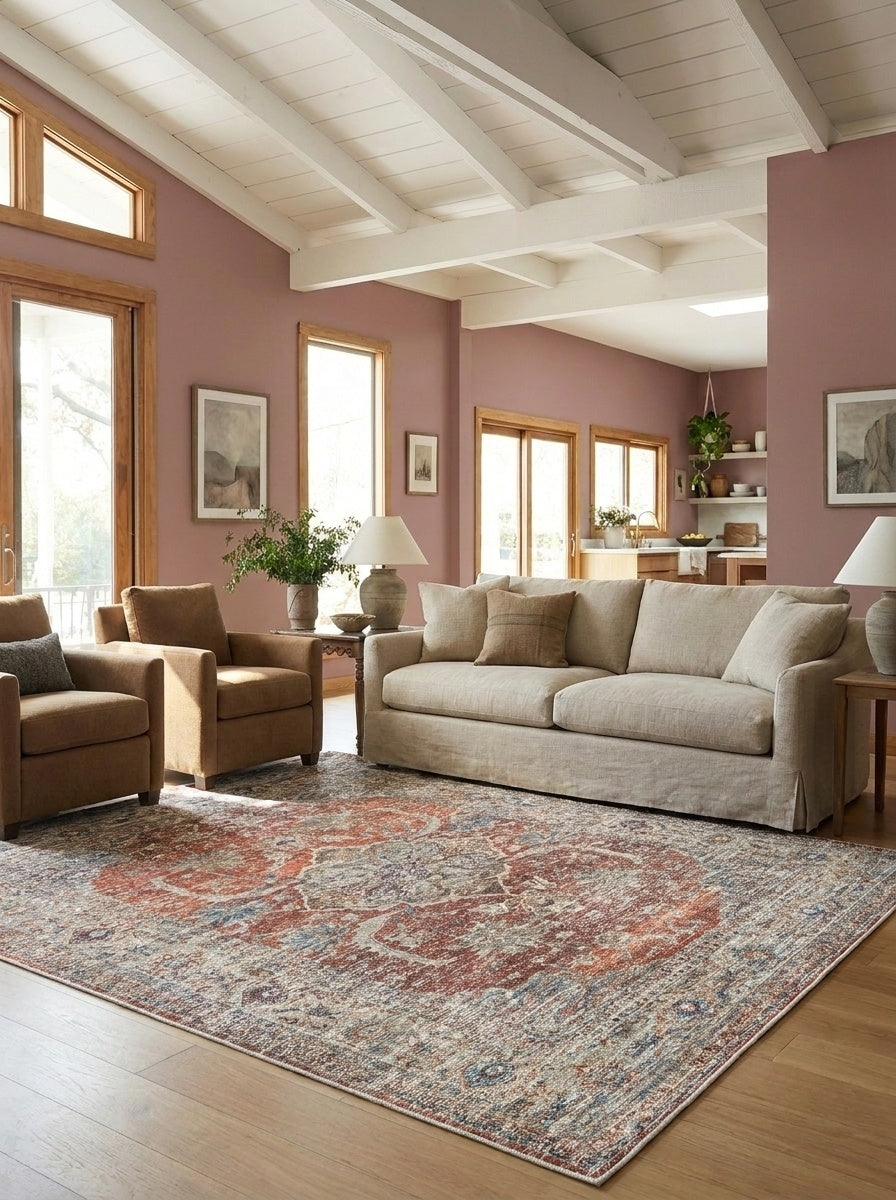 Florence - Persimmon & Olive Rug
