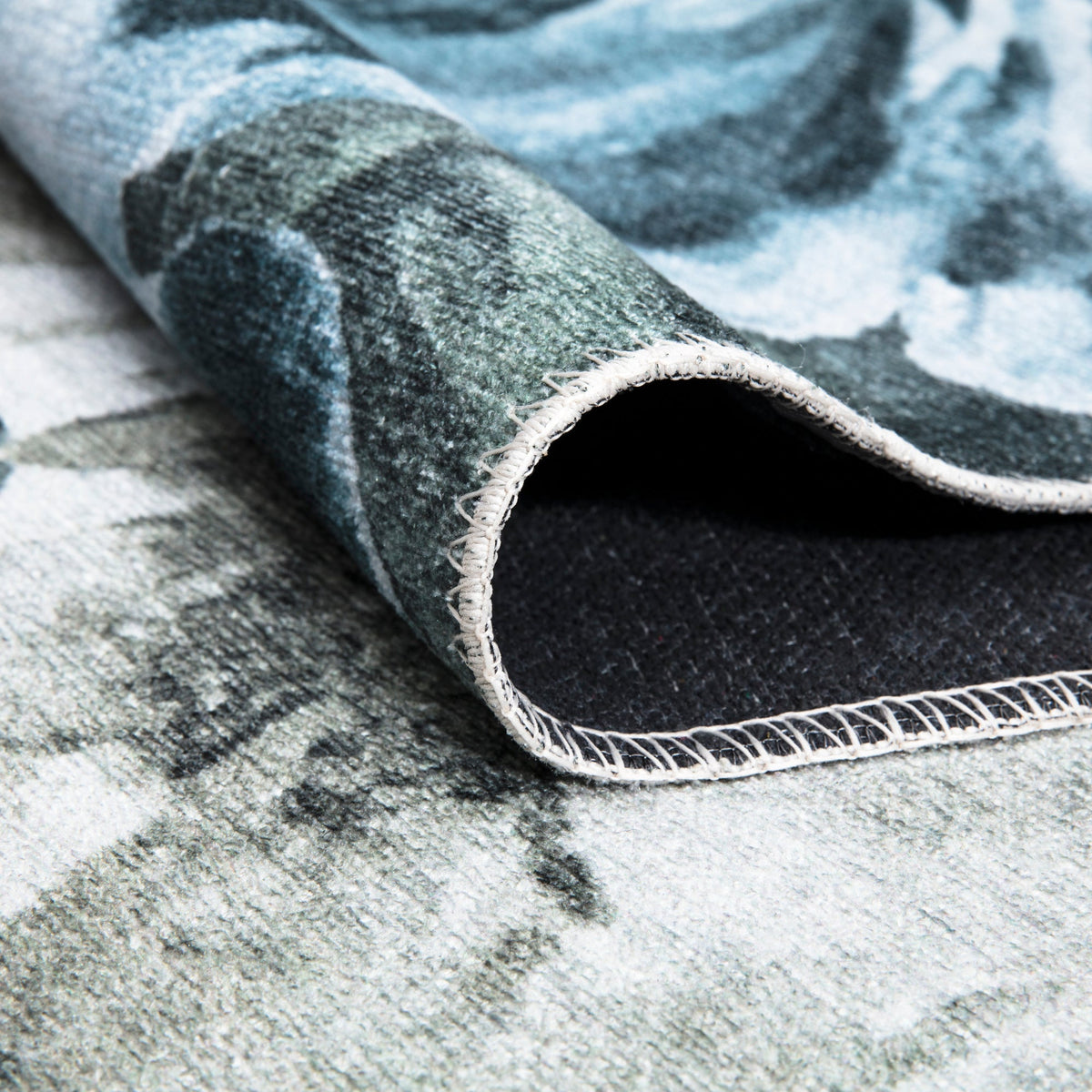 Caria CR-18 Floral Modern Washable Rug | Non-Slip