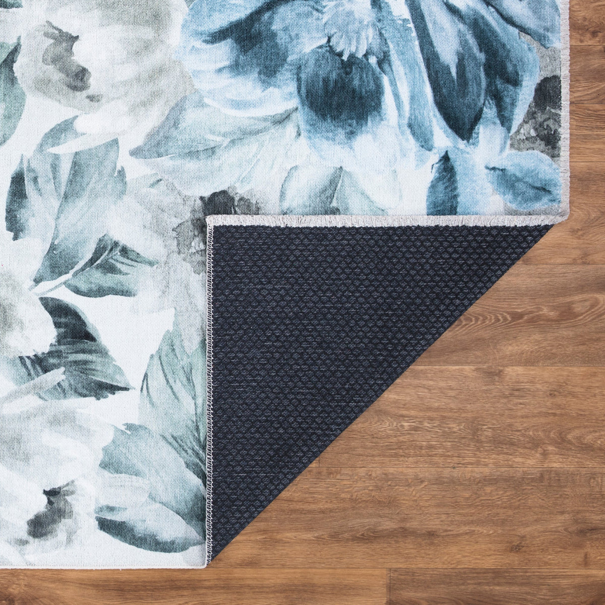 Caria CR-18 Floral Modern Washable Rug | Non-Slip