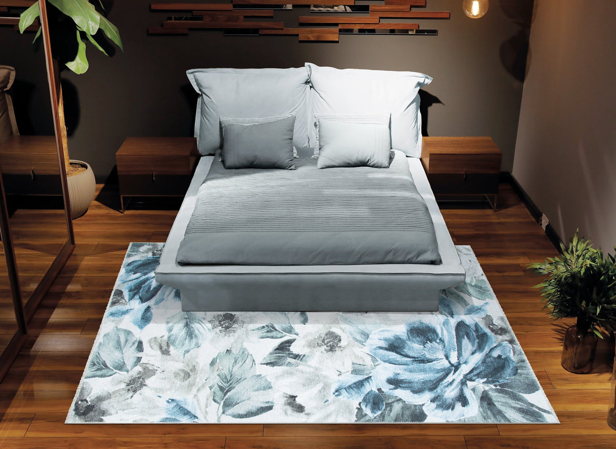 Caria CR-18 Floral Modern Washable Rug | Non-Slip
