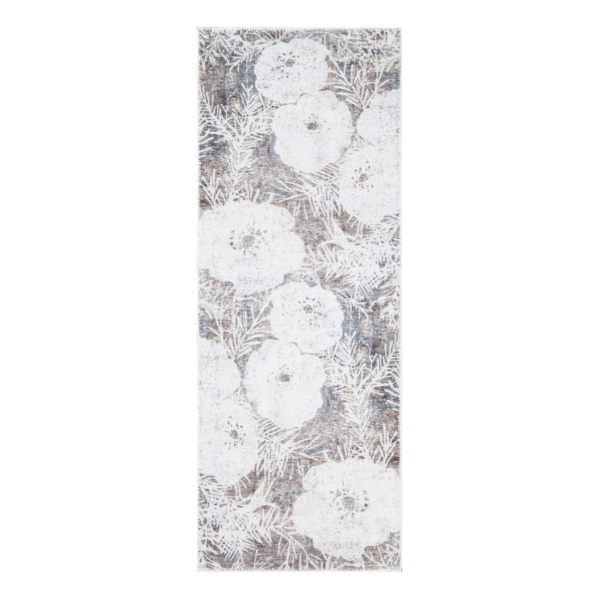 Ionia IO-33 Modern Floral Washable Rug | Non-Slip