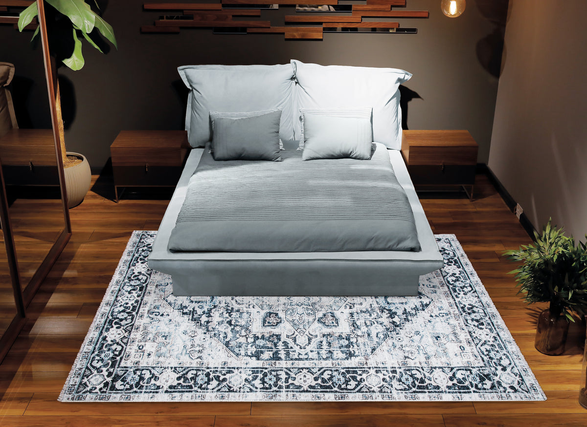 Caria CR-06 Traditional Persian Denim Blue Rug