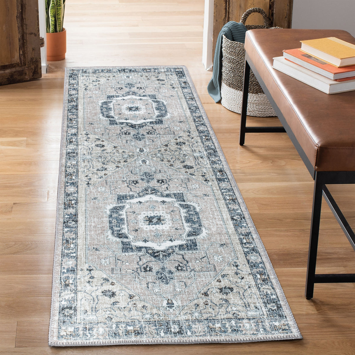 Ionia IO-42 Traditional Medallion Beige Rug