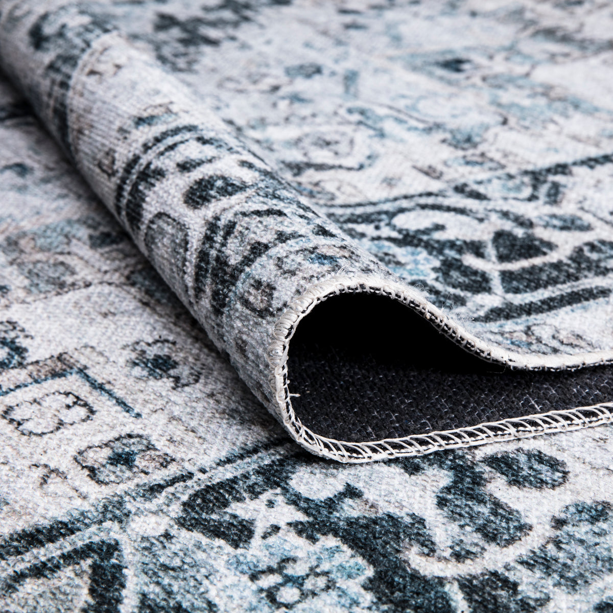Caria CR-06 Traditional Persian Denim Blue Rug