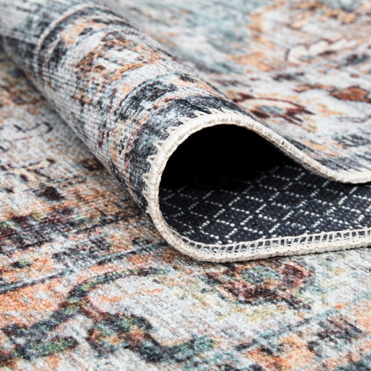Ionia IO-37 Traditional Washable Rug | Non-Slip