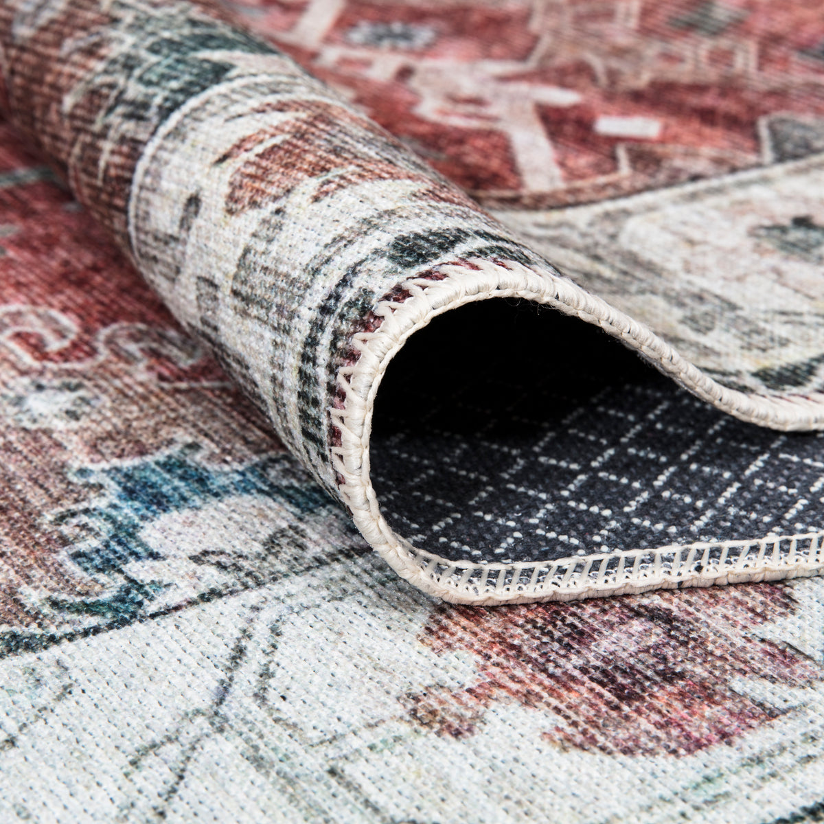 Ionia IO-30 Traditional Washable Rug | Non-Slip
