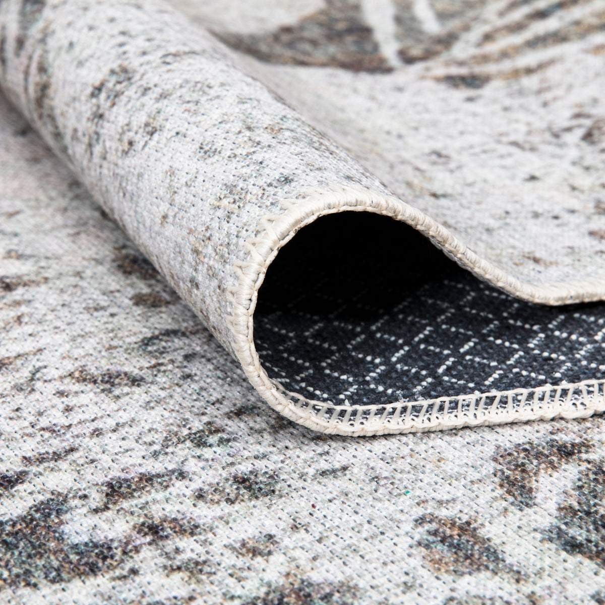 Ionia IO-33 Modern Floral Washable Rug | Non-Slip