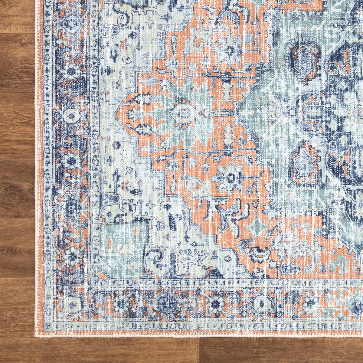 Ionia IO-12 Traditional Washable Rug | Non-Slip