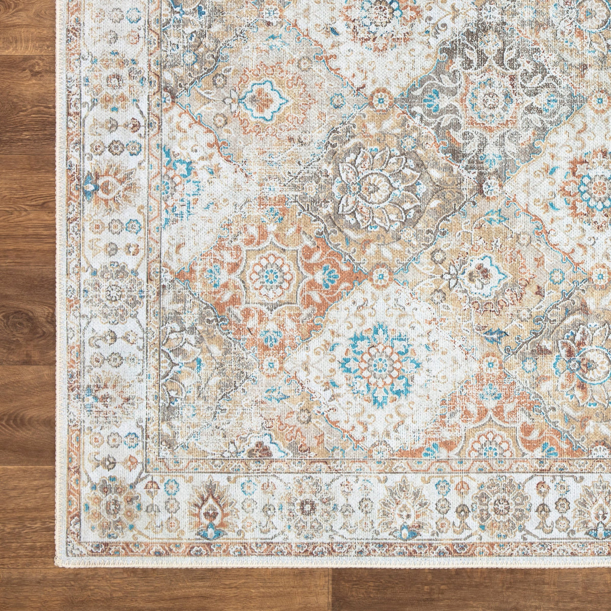 Ionia IO-13 Traditional Washable Rug | Non-Slip