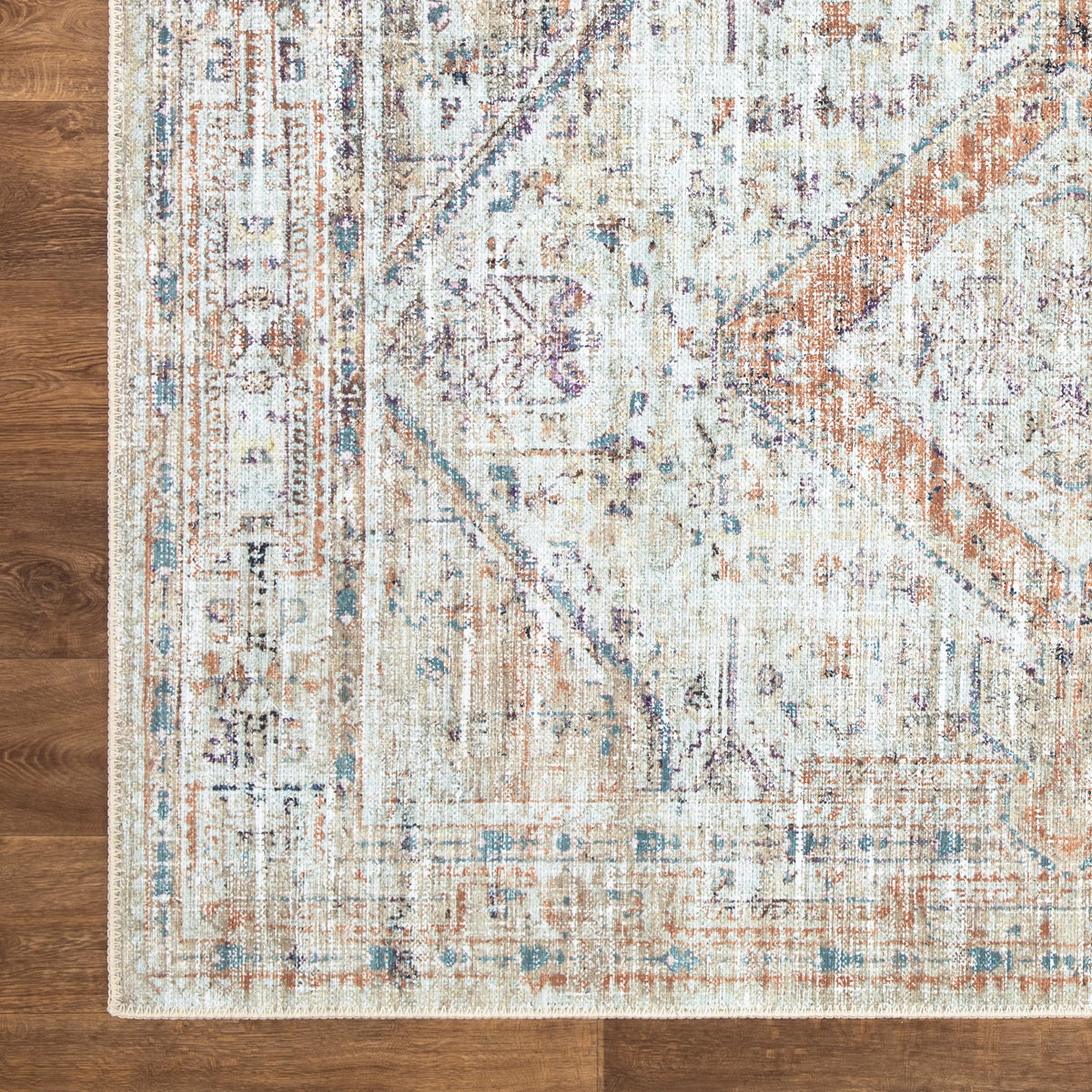 Ionia IO-17 Traditional Washable Rug | Non-Slip