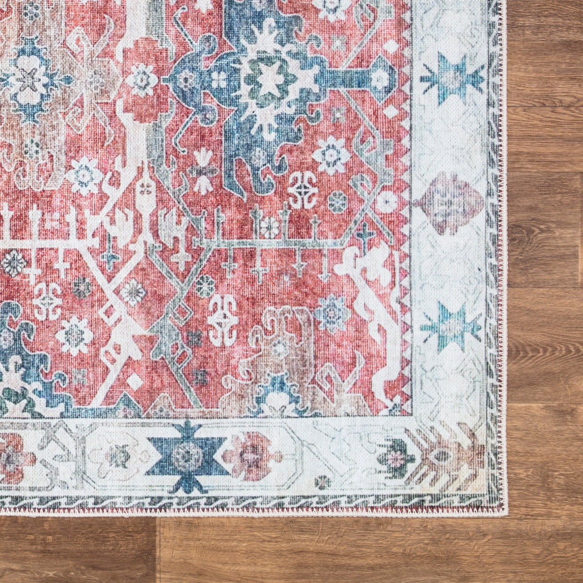 Ionia IO-30 Traditional Washable Rug | Non-Slip