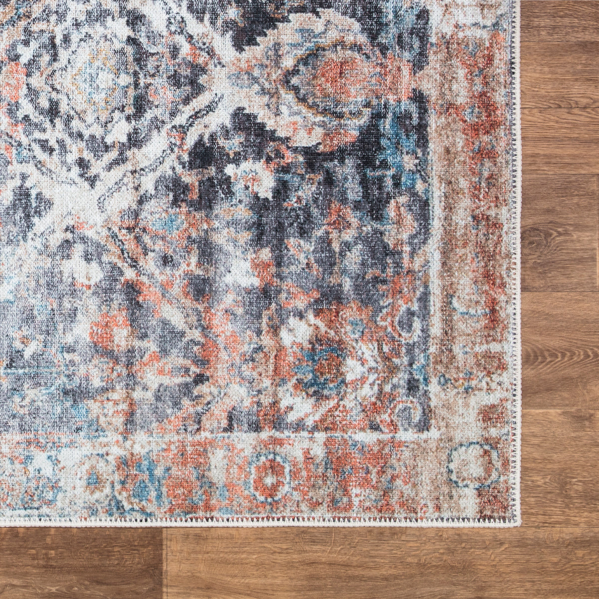 Ionia IO-34 Non-Slip Traditional Washable Rug | Non-Slip