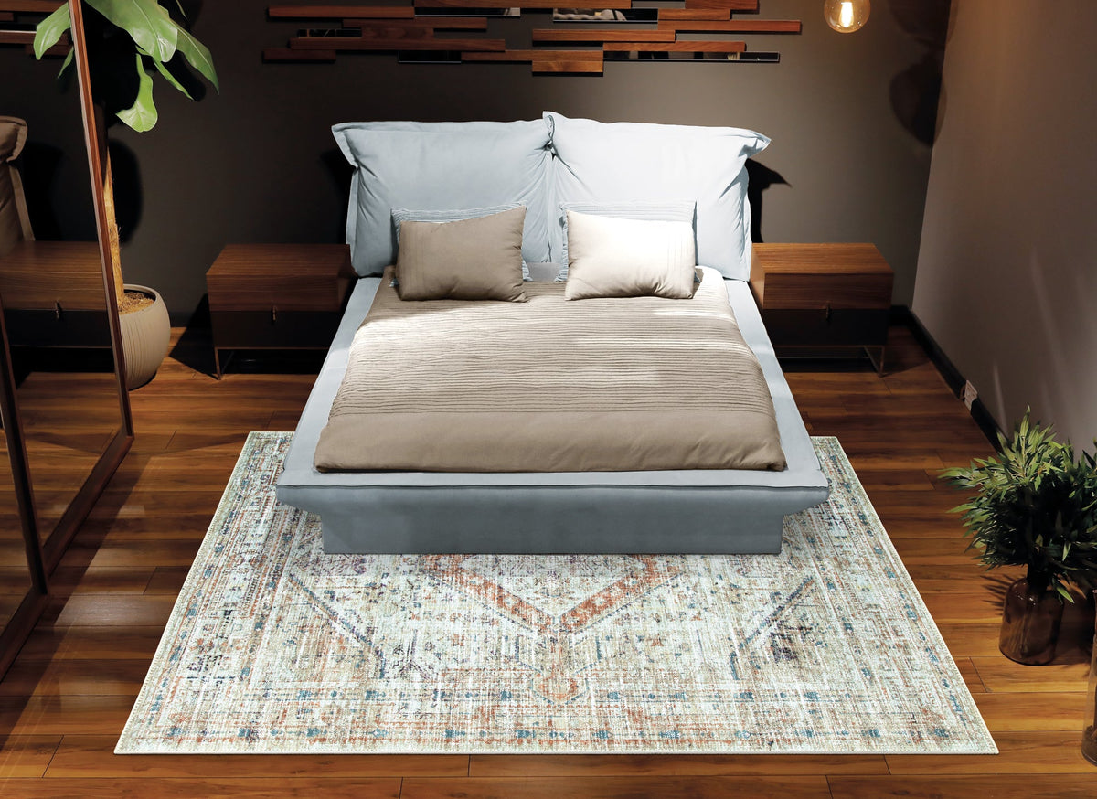 Ionia IO-17 Traditional Washable Rug | Non-Slip