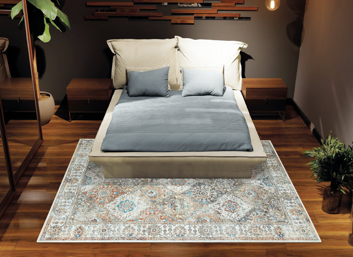 Ionia IO-13 Traditional Washable Rug | Non-Slip