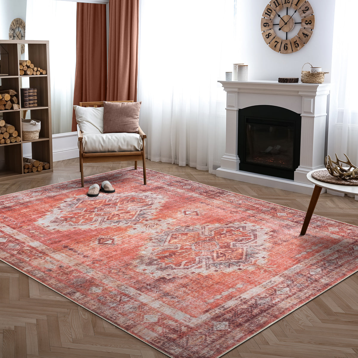 Ionia IO-65 Traditional Medallion Pink Rug