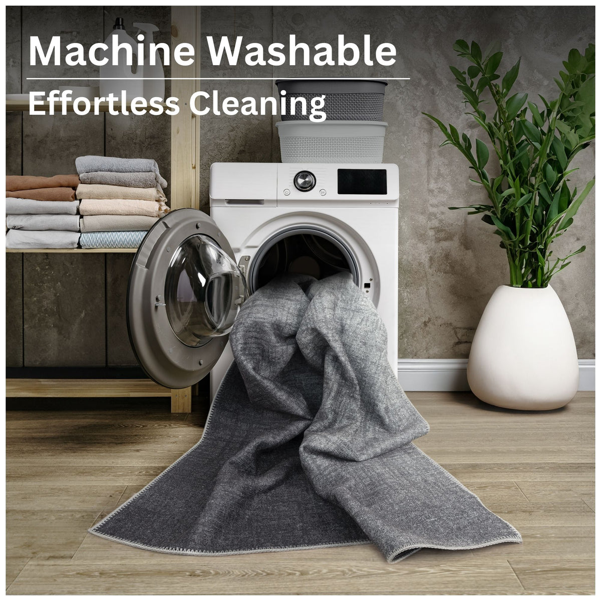 Ionia IO-62 Modern Abstract Grey Rug