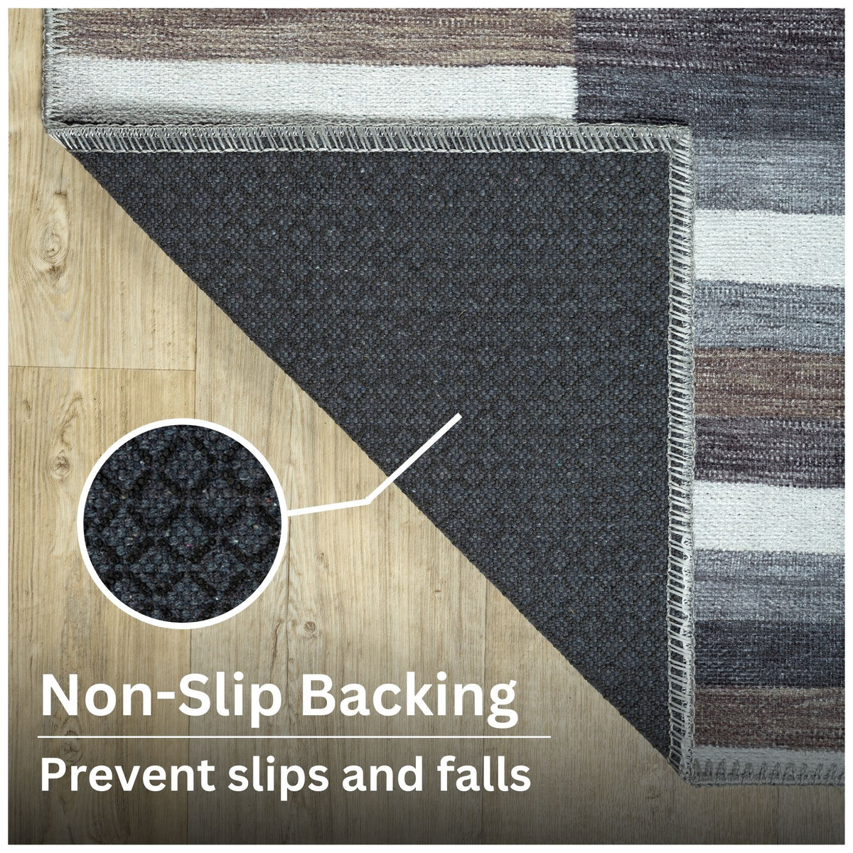 Ionia IO-55 Striped Blue and Brown Rug