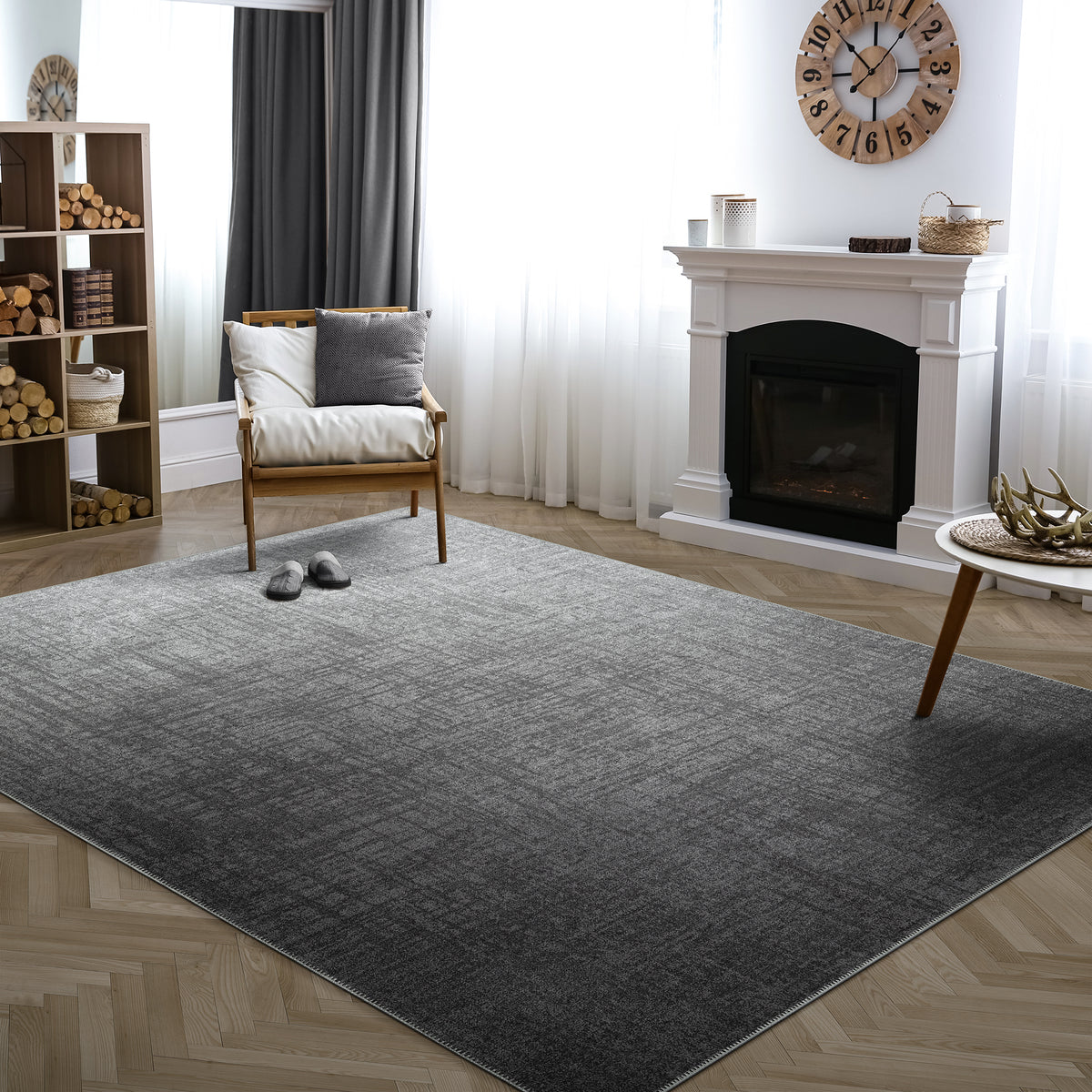 Ionia IO-62 Modern Abstract Grey Rug