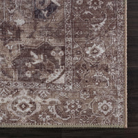 Ionia IO-08 Traditional Washable Rug | BROWN/BLACK | Non-Slip