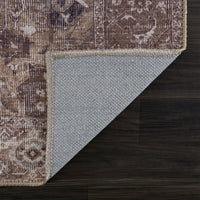 Ionia IO-08 Traditional Washable Rug | BROWN/BLACK | Non-Slip