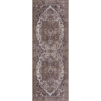 Ionia IO-08 Traditional Washable Rug | BROWN/BLACK | Non-Slip