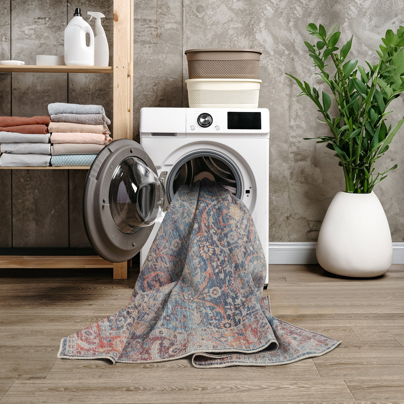 Caria CR-02 Traditional Washable Rug | Non-Slip