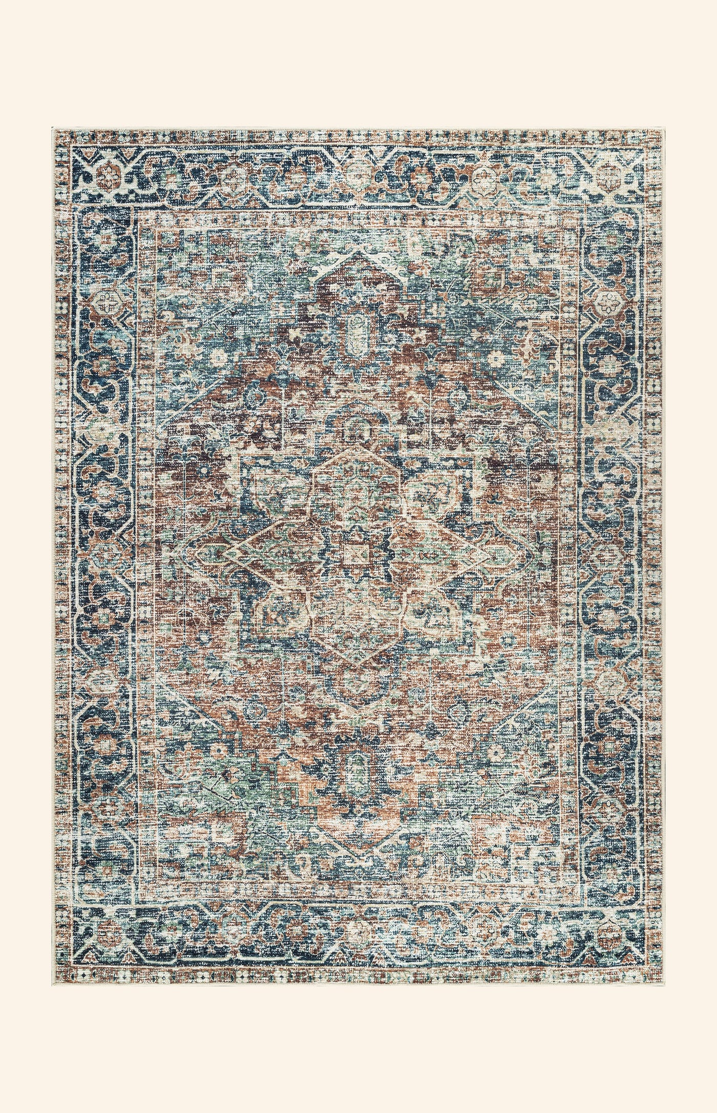 Vera - Teal & Tangerine Rug