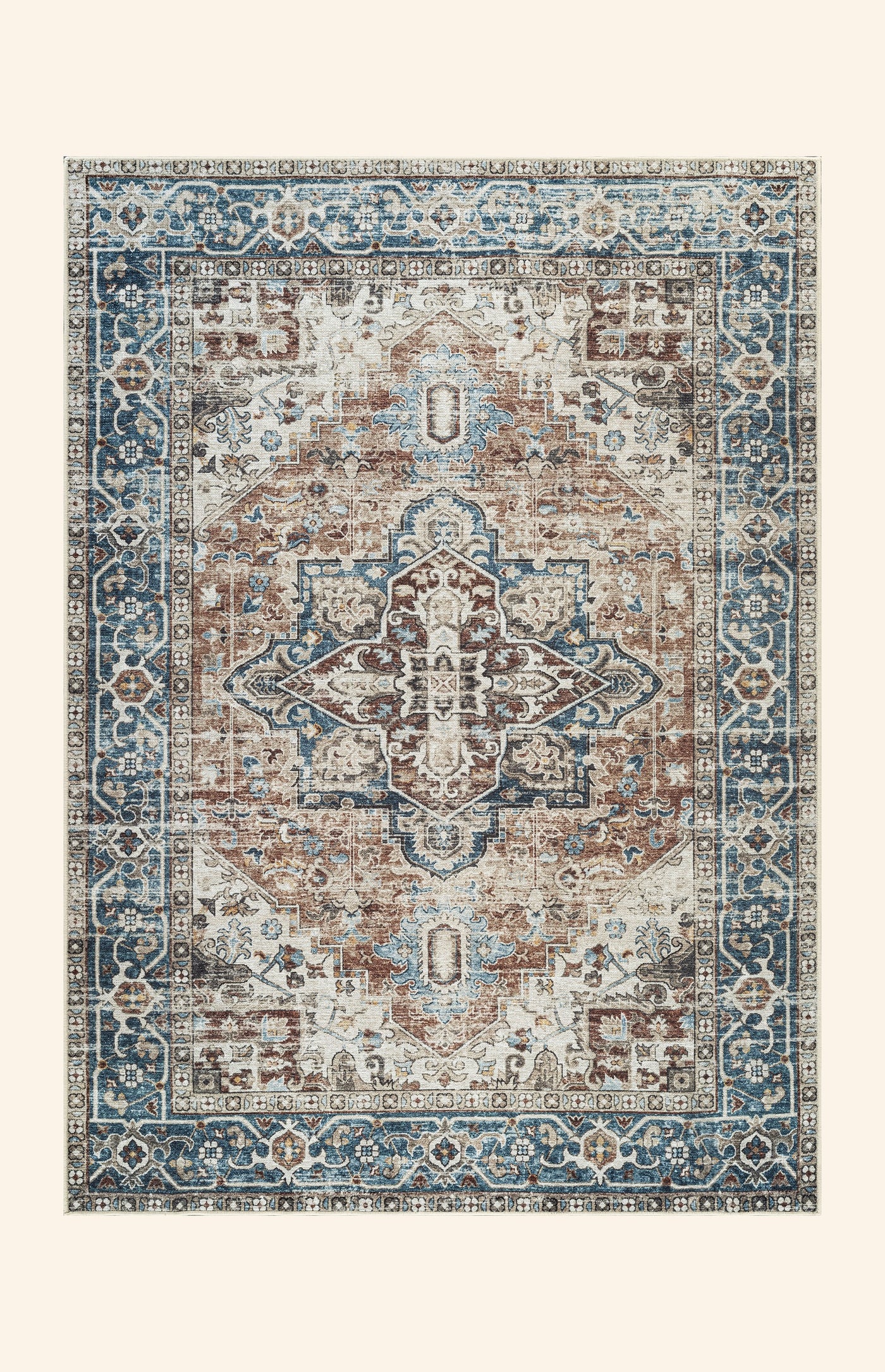 Vera - Terracotta & Teal Rug