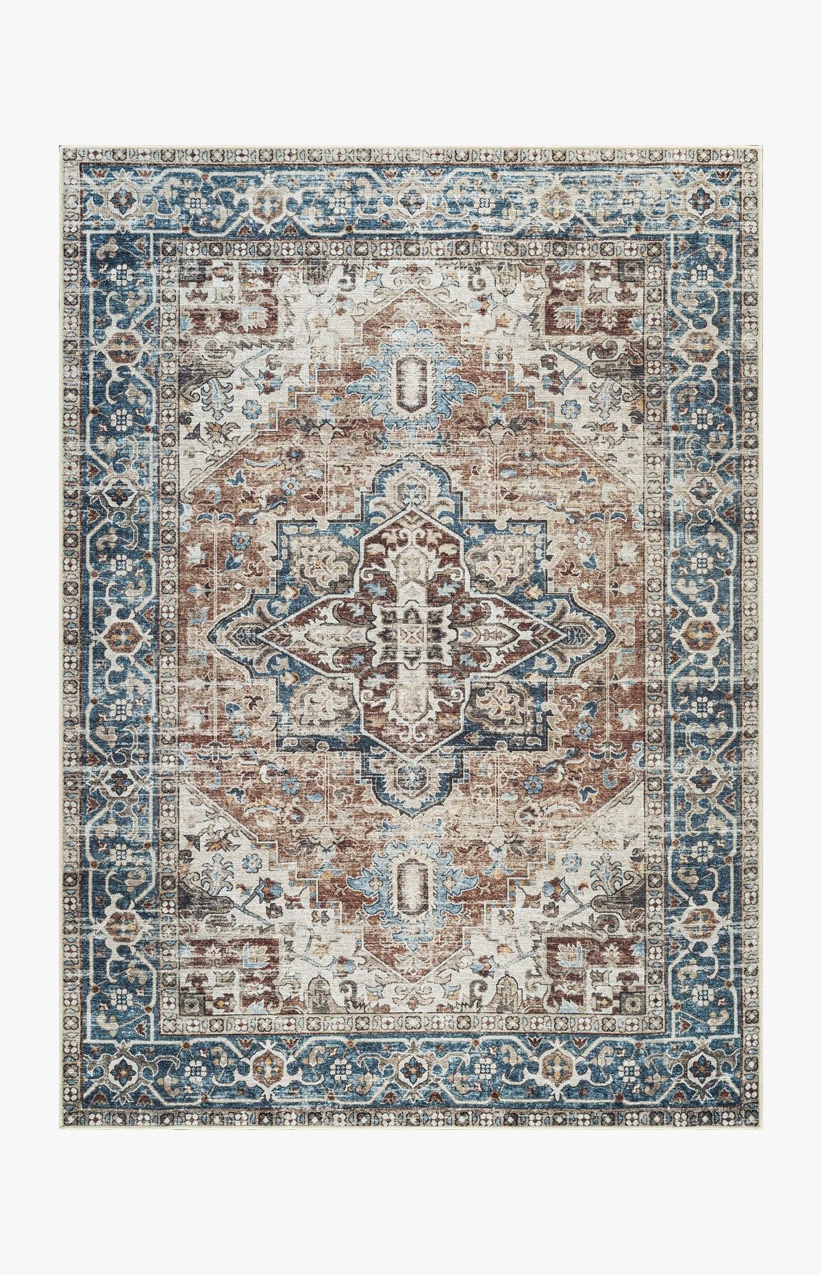 Vera - Terracotta & Teal Rug