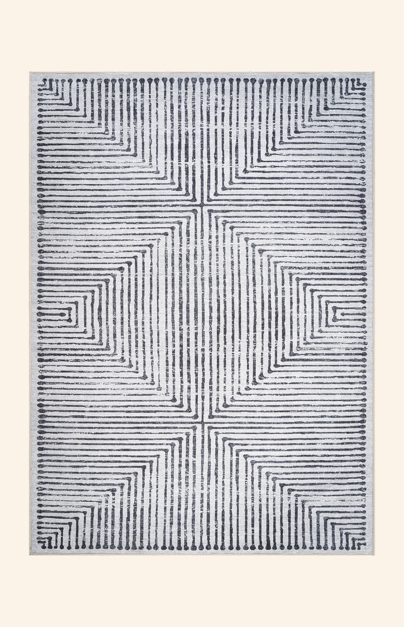 Hampton - Black & Ivory Rug
