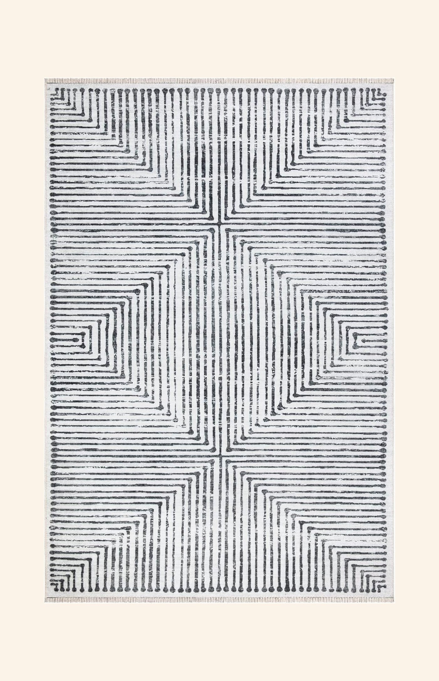 Hampton - Black & Ivory Rug