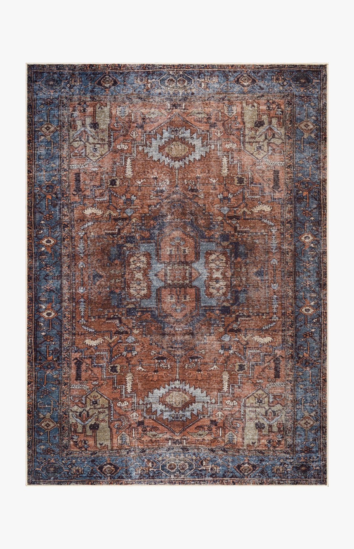 Lucia - Rust & Indigo Rug